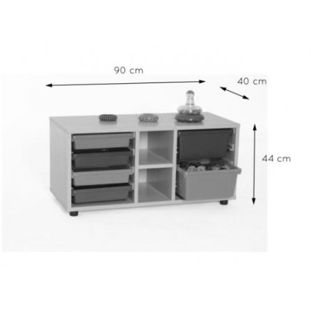 5801-MUEBLE SUPERBAJO CUBETERO 900 HAYA MOBEDUC 600112HP18