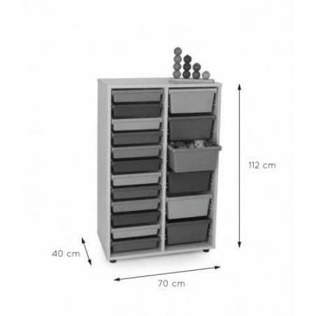 5819-MUEBLE INTERMEDIO CUBETERO 2 COLUMNAS 700 HAYA MOBEDUC 600815HP18