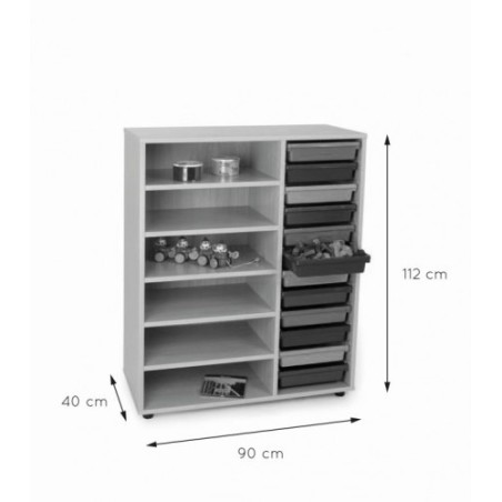 5825-MUEBLE INTERMEDIO ESTANTERIA CUBETERO HAYA MOBEDUC 600818HP18