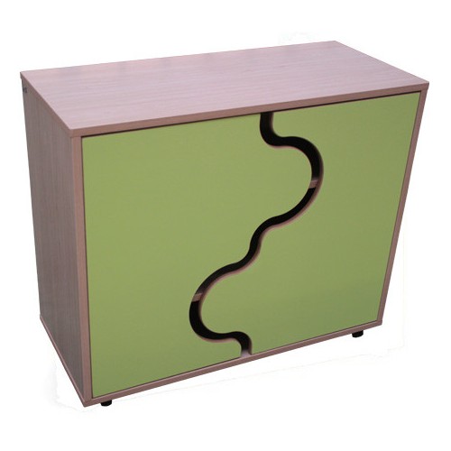 5848-MUEBLE BAJO ARMARIO, PUERTAS ONDA HAYA MOBEDUC 600220HPS18