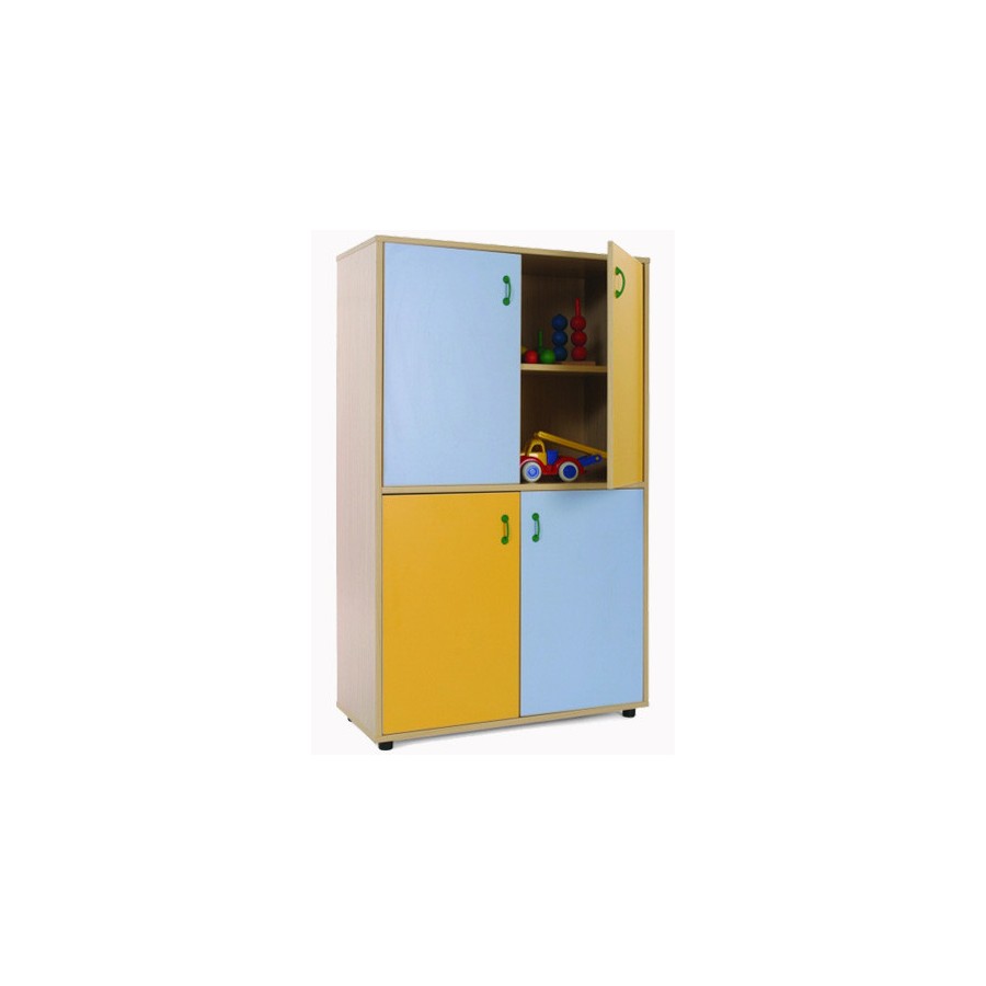 5896-MUEBLE MEDIO ARMARIO 4 PUERTAS HAYA MOBEDUC 600309HPS18