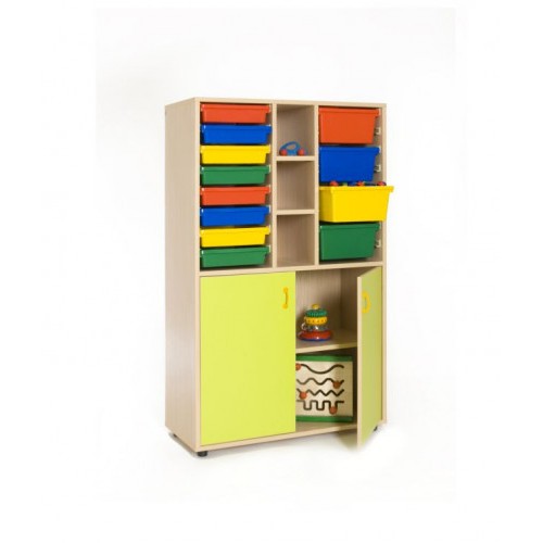 5910-MUEBLE MEDIO ARMARIO Y CUBETERO HAYA MOBEDUC 600316HPS18