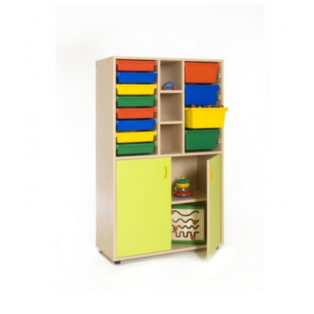 5910-MUEBLE MEDIO ARMARIO Y CUBETERO HAYA MOBEDUC 600316HPS18