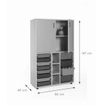 5913-MUEBLE MEDIO CUBETERO Y ARMARIO HAYA MOBEDUC 600317HPS18