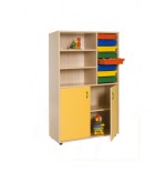 5914-MUEBLE MEDIO ARMARIO ESTANTERIA CUBETERO HAYA MOBEDUC 600318HPS18