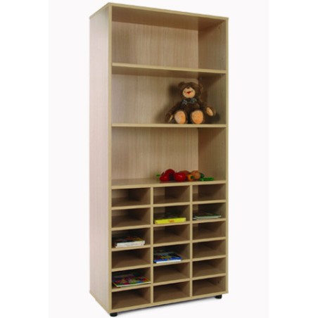 5952-MUEBLE ALTO CASILLERO Y ESTANTERIA HAYA MOBEDUC 600405HP18