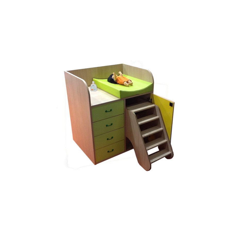 5978-MUEBLE CAMBIADOR CON ESCALERA GIRATORIA Y CAJONES HAYA MOBEDUC 600716HPS18 5978-MUEBLE CAMBIADOR CON ESCALERA GIRATORIA Y CAJONES HAYA MOBEDUC 600716HPS18