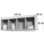 5989-MUEBLE CASILLERO 4 CASILLAS 120-30 HAYA MOBEDUC 600705H18