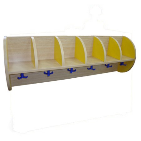 6026-MUEBLE PERCHERO "QUESITOS" 6 CASILLAS 1190 HAYA MOBEDUC 600620H19
