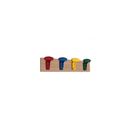 6036-PERCHERO EN LINEA, 4 PERCHAS COLORES HAYA MOBEDUC 600646/4H18
