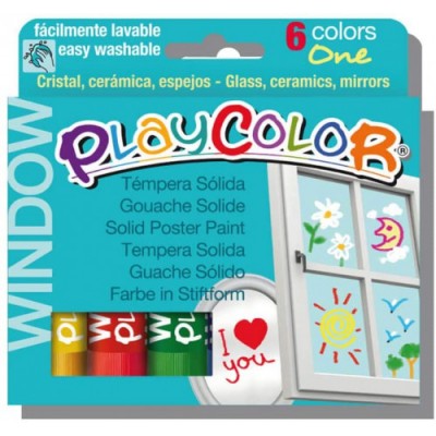 ESTUCHE WINDOW ONE 6 COLORES SURTIDOS PLAYCOLOR 02001