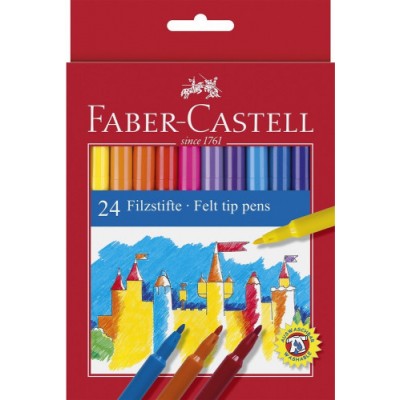 ESTUCHE CARToN 24 ROTULADORES ESCOLARES FABER CASTELL 554202