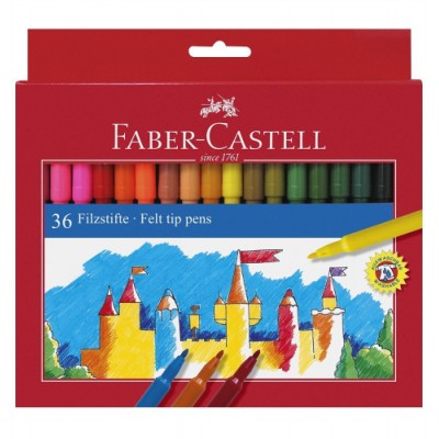 ESTUCHE CARToN 36 ROTULADORES ESCOLARES FABER CASTELL 554203