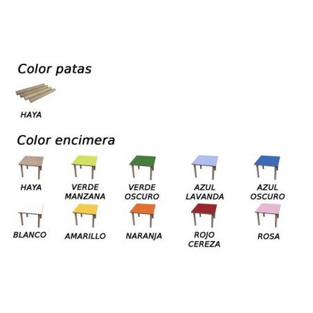 6316-MESA EN "U" 150X120 CM (TALLA 0 - 3) HAYA MOBEDUC 600556.12H140
