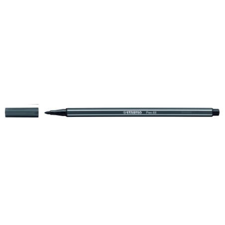 640-ROTULADOR PUNTA FIBRA MEDIA 1MM. PEN 68 GRIS INTENSO STABILO 68/97