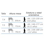 6445-MESA SEMIREDONDA 120 CM (TALLA 4-6) HAYA MOBEDUC 500618B184