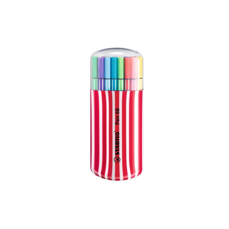 649-ESTUCHE ROTULADOR PUNTA MEDIA 1MM. ZEBRUI 20 UNIDADES CEREZA STABILO 6820-02-1-5