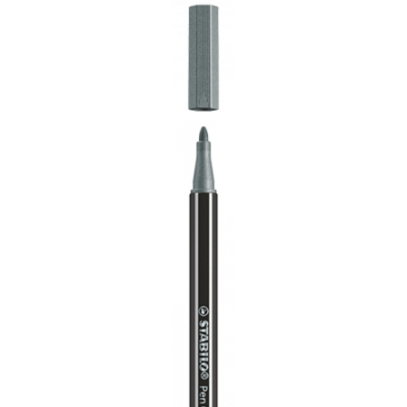 654-ROTULADOR ACUARELABLE METAL PUNTA MEDIA 1,4MM. PEN 68 PLATA STABILO 68/805