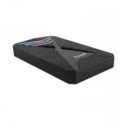 TooQ TQE 2550RGB caja para disco duro externo 25 Carcasa de disco duro SSD Negro