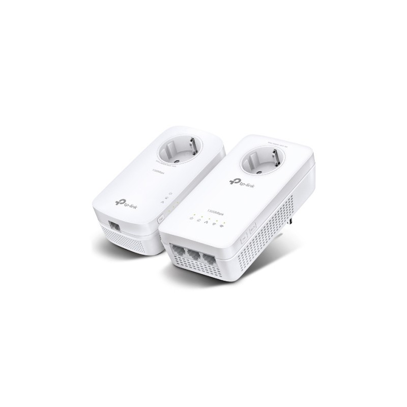 6553-TP-LINK KIT EXTENSOR WIFI AC POWERLINE AV1300 CON TOMA DE CORRIENTE ADICIONAL.