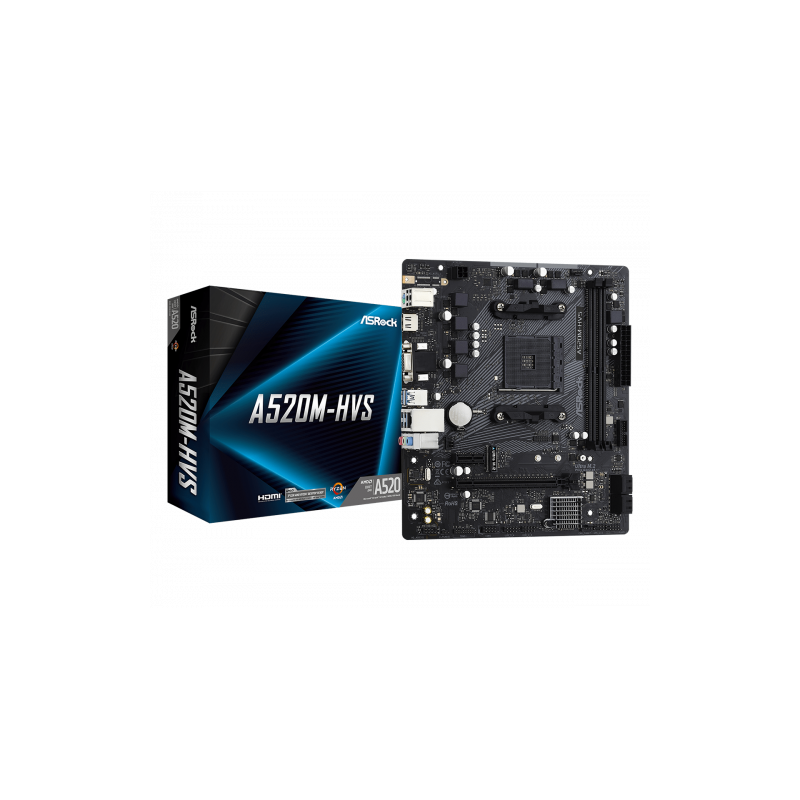 6611-PLACA ASROCK A520M-HVS,AMD,AM4,A520,2DDR4,64,VGA+HDMI,4SATA3,1M.2,4USB2.0,2USB3.2,USB-C,1GB,MATX 6611-PLACA ASROCK A520M-HVS,AMD,AM4,A520,2DDR4,64,VGA+HDMI,4SATA3,1M.2,4USB2.0,2USB3.2,USB-C,1GB,MATX