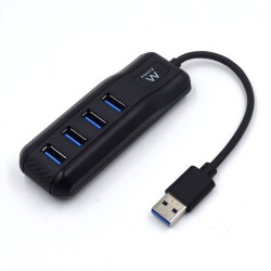 6722-Ewent EW1138 hub de interfaz USB 3.2 Gen 1 (3.1 Gen 1) Type-A 5000 Mbit/s Negro