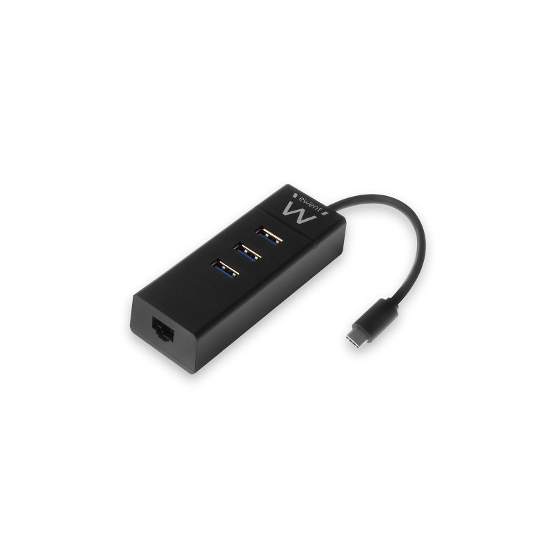 6724-Ewent EW1141 hub de interfaz USB 3.2 Gen 1 (3.1 Gen 1) Type-C 5000 Mbit/s Negro 6724-Ewent EW1141 hub de interfaz USB 3.2 Gen 1 (3.1 Gen 1) Type-C 5000 Mbit/s Negro