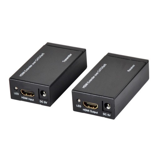 6816-Ewent EW3715 extensor audio/video Transmisor y receptor de senales AV Negro