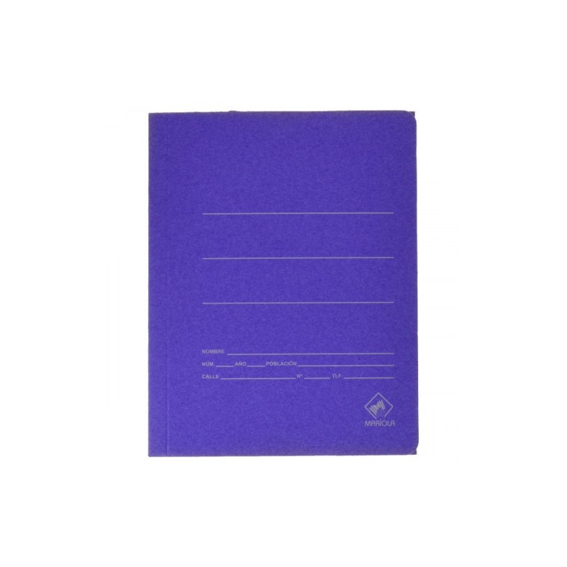 6880-CARPETA CARTON AZUL 500 GR./M2. CUARTO GOMA SENCILLA MARIOLA 1040