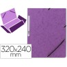 6886-CARPETA CARTON SIMIL PRESPAN 500 GR./M2. FOLIO GOMA SOLAPA VIOLETA MARIOLA 1525VI
