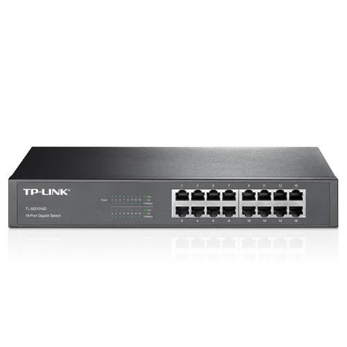 69-SWITCH CON BASE DE MONTAJE TP-LINK DE ESCRITORIO DE 16 PUERTOS GIGABIT
