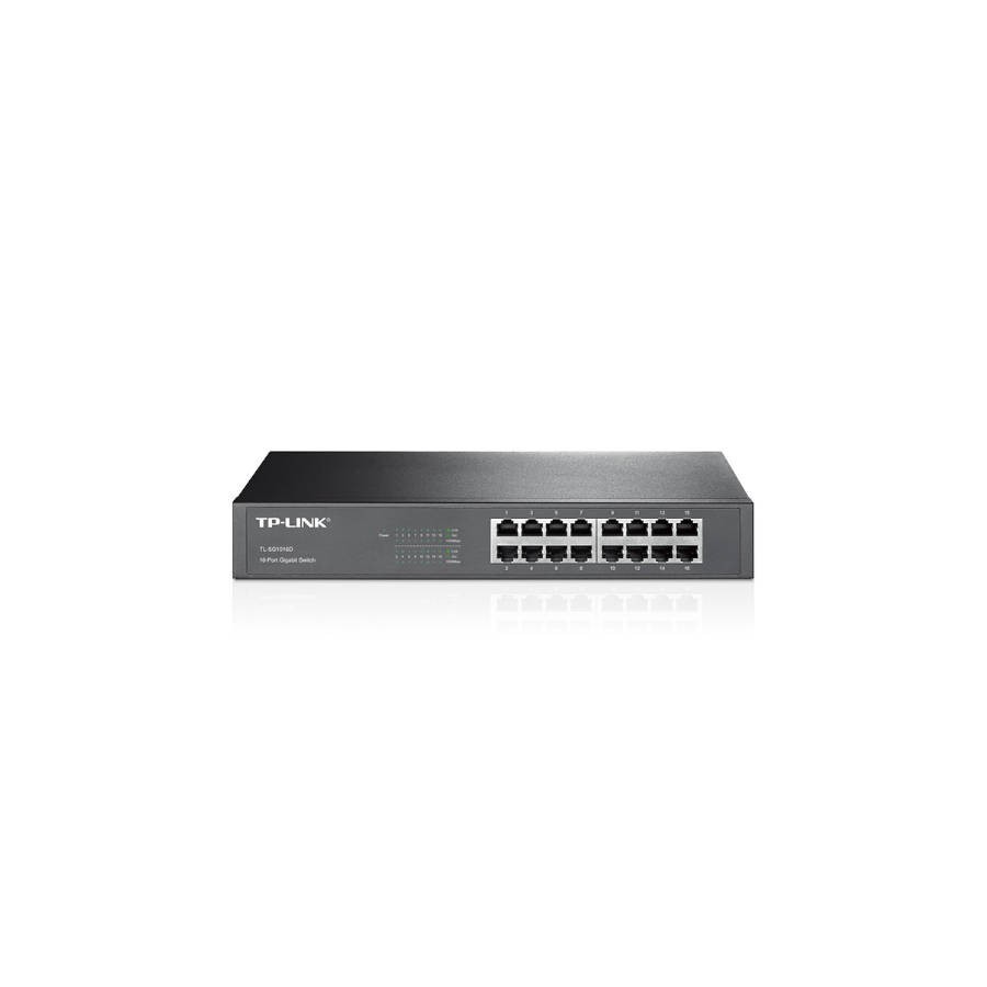 69-SWITCH CON BASE DE MONTAJE TP-LINK DE ESCRITORIO DE 16 PUERTOS GIGABIT