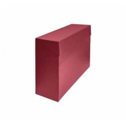 6917-CAJA TRANSFERENCIA A4 CARTON FORRADO EN GELTEX (35X25,5X 11 CM) ROJO MARIOLA 1675RO