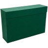 6921-CAJA TRANSFERENCIA FOLIO CARTON FORRADO EN GELTEX (39X25,5 X11 CM) VERDE MARIOLA 1685VE