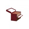 6924-CAJA TRANSFERENCIA FOLIO DOBLE LOMO CARTON FORRADO EN GELTEX (39X25,5X20 CM) ROJO MARIOLA 1689RO