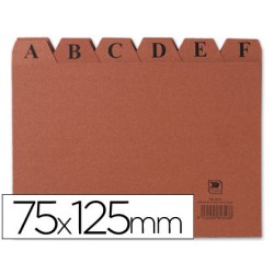 6936-INDICE FICHEROS CARTON CUERO A-Z (125X75 MM) No 2 MARIOLA 3102