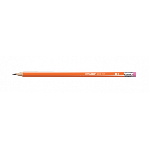 694-LAPIZ ESCOLAR HEXAGONAL MINA 2,2MM. PENCIL 160 HB CON GOMA HB NARANJA STABILO 2160/03-HB