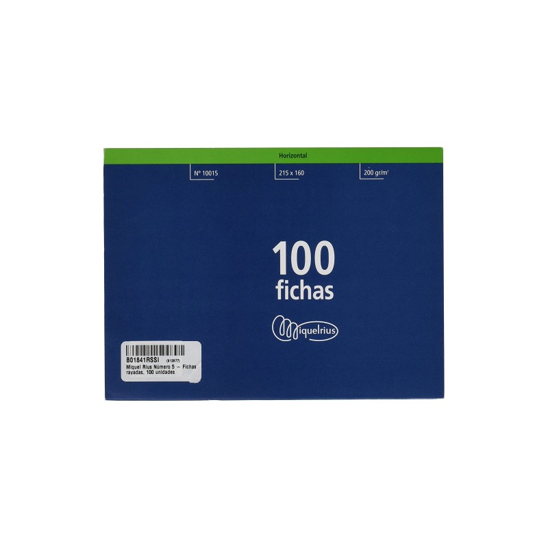 6941-100 FICHAS DE CARTULINA RAYADA (200X120 MM) No. 4 MARIOLA 3114R 6941-100 FICHAS DE CARTULINA RAYADA (200X120 MM) No. 4 MARIOLA 3114R