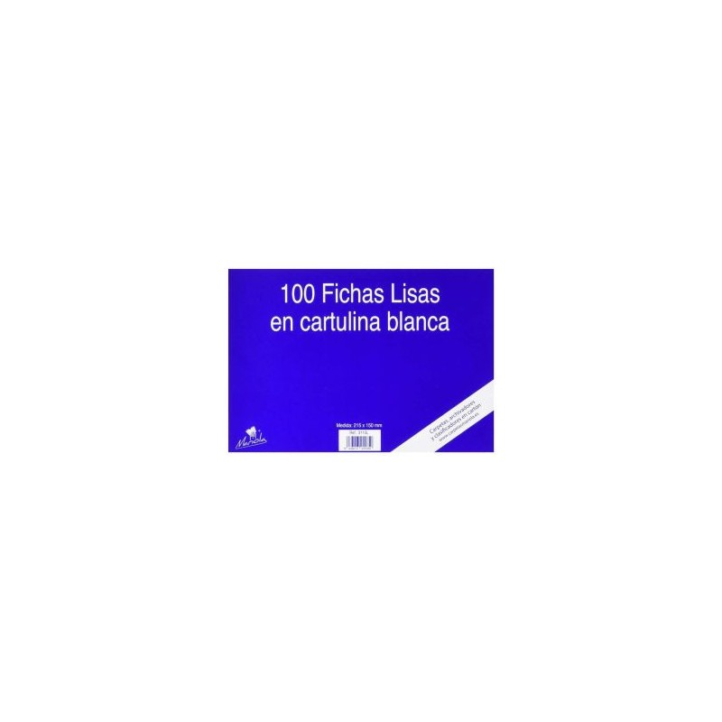 6947-100 FICHAS DE CARTULINA LISA (215X160 MM) No. 5 MARIOLA 3115L 6947-100 FICHAS DE CARTULINA LISA (215X160 MM) No. 5 MARIOLA 3115L