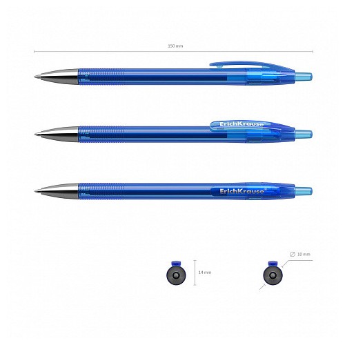 6988-BOLIGRAFO DE GEL AUTOMATICO R-301 ORIGINAL GEL MATIC, TINTA COLOR: AZUL ERICH KRAUSE 46460