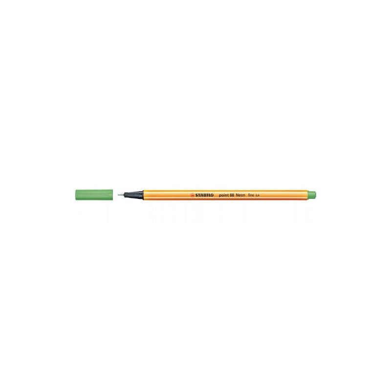 700-ROTULADOR PUNTA FINA POINT 88 0.4MM VERDE NEON STABILO 88/033