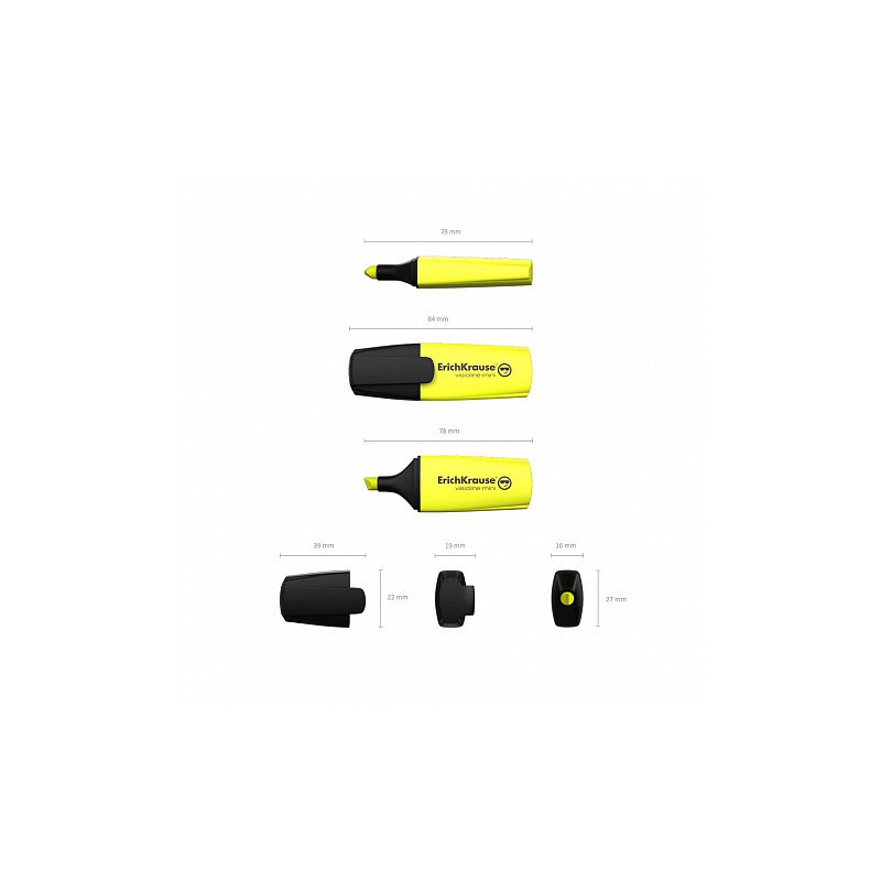 7001-FLUORESCENTE VISIOLINE MINI, COLOR: AMARILLO ERICH KRAUSE 42753 7001-FLUORESCENTE VISIOLINE MINI, COLOR: AMARILLO ERICH KRAUSE 42753