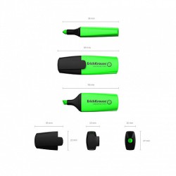 7002-FLUORESCENTE VISIOLINE MINI, COLOR: VERDE ERICH KRAUSE 42754
