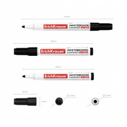 7008-MARCADOR PIZARRA BLANCA W-500, COLOR: NEGRO ERICH KRAUSE 12845