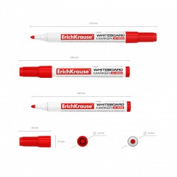 7009-MARCADOR PIZARRA BLANCA W-500, COLOR: ROJO ERICH KRAUSE 12847