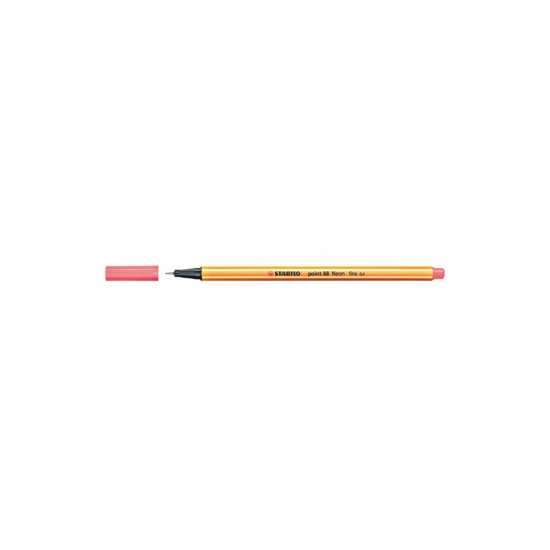701-ROTULADOR PUNTA FINA POINT 88 0.4MM ROJO NEON STABILO 88/040