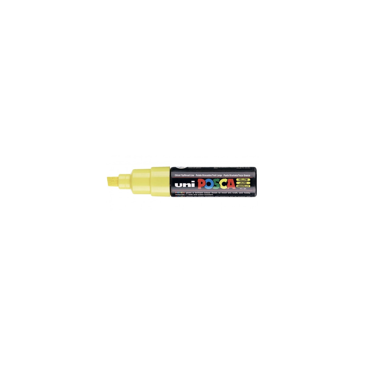 MARCADOR PC 8K POSCA PUNTA B 8MM AMARILLO UNI BALL 148809000