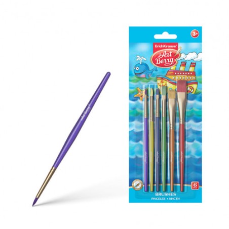7073-SET PINCELES SINTETICOS PARA DIBUJAR Y DECORAR, 6 UDS. ARTBERRY 36125