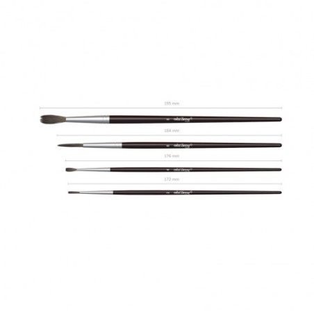 7076-SET PINCELES PARA ACUARELAS Y TEMPERAS, PELO DE CABALLO, 4 UDS. ARTBERRY 36123