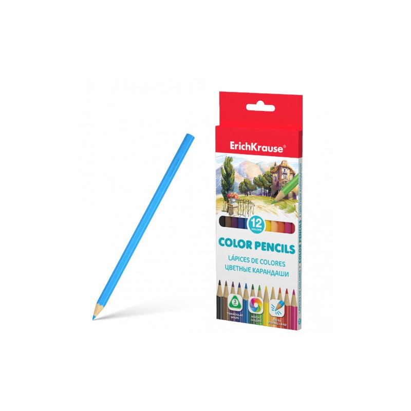 7081-CAJA LAPICES DE COLORES TRIANGULAR 12 COLORES ERICH KRAUSE 49886 7081-CAJA LAPICES DE COLORES TRIANGULAR 12 COLORES ERICH KRAUSE 49886